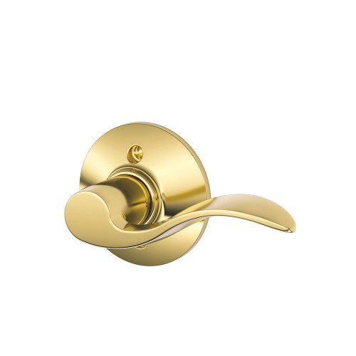 Schlage Residential F170 Accent Lever Single Dummy Trim Function, Right Hand Handing, Bright Polished Brass