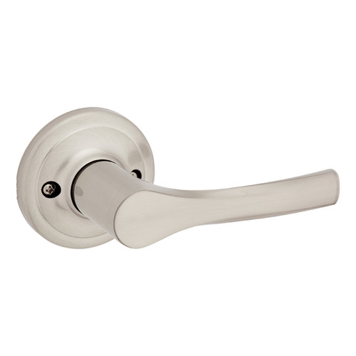 Kwikset Henley Half Dummy Lever With Round Rose, Satin Nickel