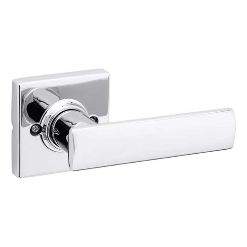 Kwikset Breton Half Dummy Lever With Square Rose, Bright Polished Chrome