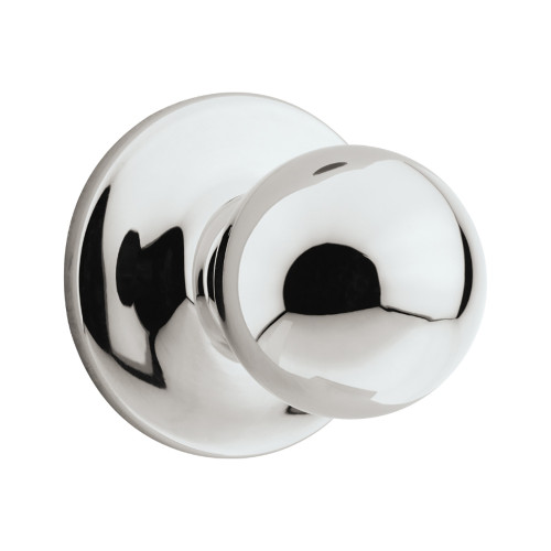 Kwikset Polo Passage Knob With 6-Way Adjustable Latch And Round Corner Strike, Bright Polished Chrome