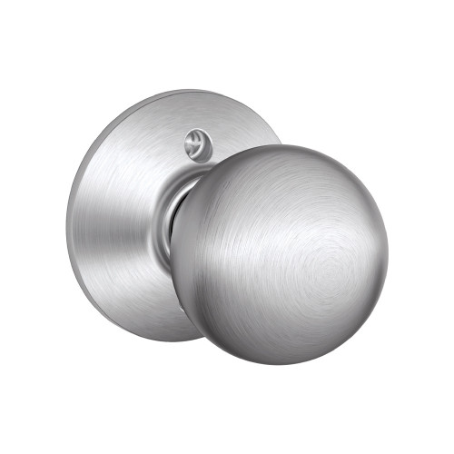 Schlage Residential F170 Orbit Knob Single Dummy Trim Function, Satin Chrome