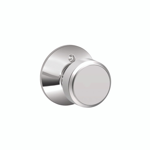 Schlage Residential F170 Bowery Knob Single Dummy Trim Function, Bright Polished Chrome