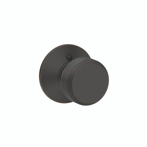 Schlage Residential F170 Bowery Knob Single Dummy Trim Function, Aged Bronze