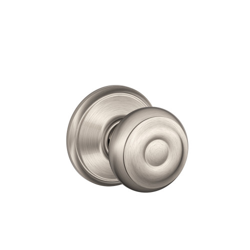 Schlage Residential F10 Georgian Passage Knob Lock Function, Satin Nickel