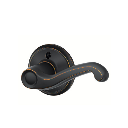 Schlage Residential F170 Flair Lever Single Dummy Trim Function, Right Hand Handing, Aged Bronze