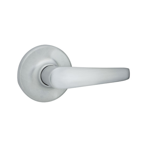 Kwikset Delta Passage Lever With 6-Way Adjustable Latch And Round Corner Strike, Satin Chrome