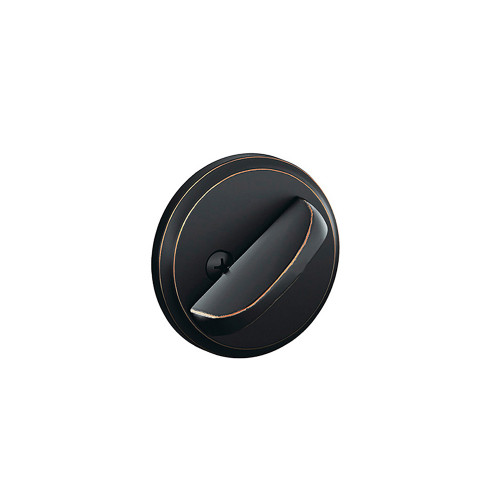 Schlage Residential B80 One Sided Deadbolt, No Exterior Plate Or Exposed Trim, Aged Bronze
