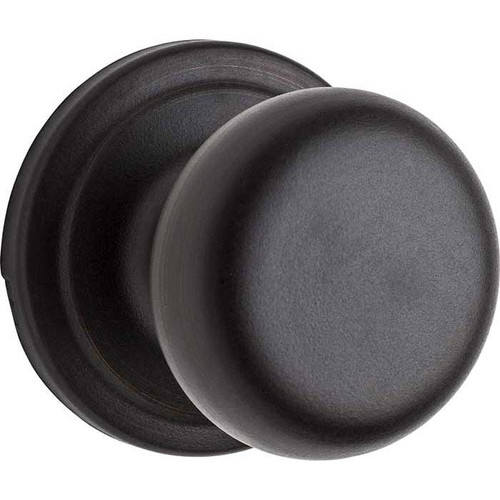 Kwikset Hancock Passage Knob With 6-Way Adjustable Latch And Round Corner Strike, Venetian Bronze