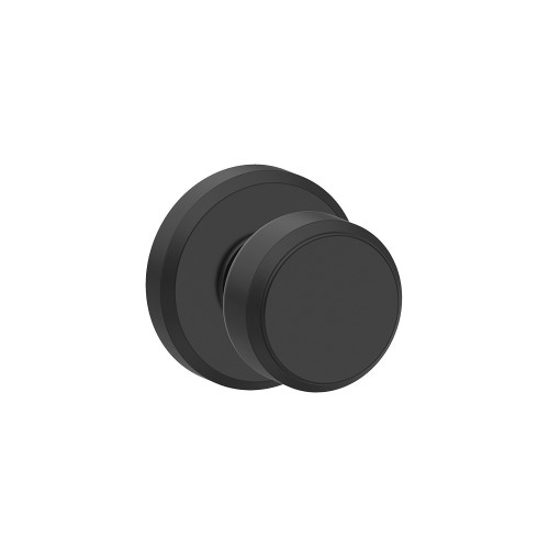 Schlage Residential F170 Bowery Knob Single Dummy Trim With Greyson Trim Function, Decorative, Matte Black
