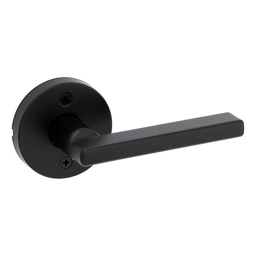 Kwikset Halifax Half Dummy Lever With Round Rose, Matte Black