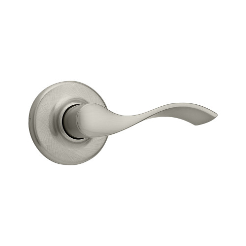 Kwikset Balboa Passage Lever With 6-Way Adjustable Latch And Round Corner Strike, Satin Nickel