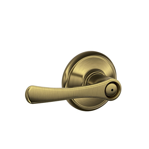 Schlage Residential F40 Avila Privacy Lever Lock Function, Antique, Satin Brass Blackened