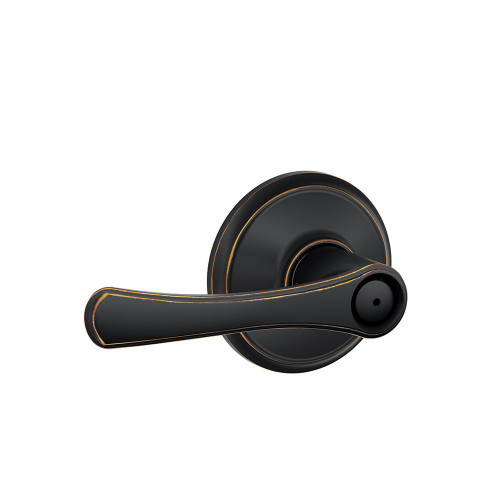 Schlage Residential F40 Avila Privacy Lever Lock Function, Aged Bronze