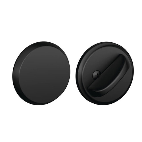 Schlage Residential B80 One Sided Deadbolt With Exterior Plate, Matte Black