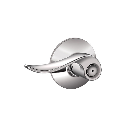 Schlage Residential F40 Sacramento Privacy Lever Lock Function, Bright Polished Chrome