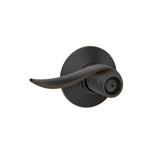 Schlage Residential F40 Sacramento Privacy Lever Lock Function, Aged Bronze