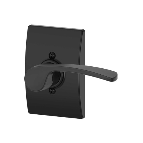 Schlage Residential F170 Merano Lever Single Dummy Trim With Century Trim Function, Decorative, Right Hand Handing, Matte Black
