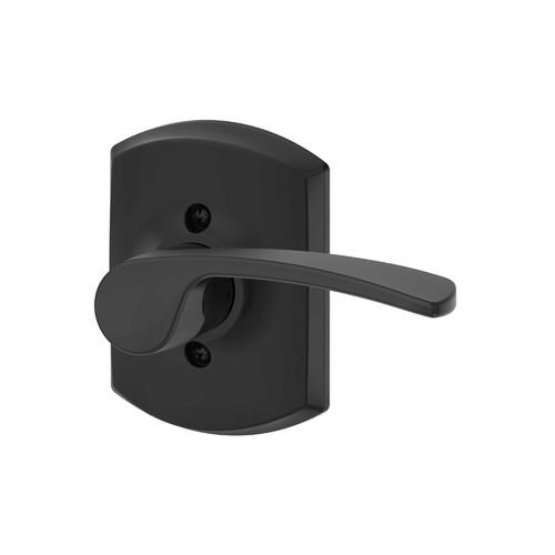 Schlage Residential F170 Merano Lever Single Dummy Trim With Greenwich Trim Function, Decorative, Right Hand Handing, Matte Black