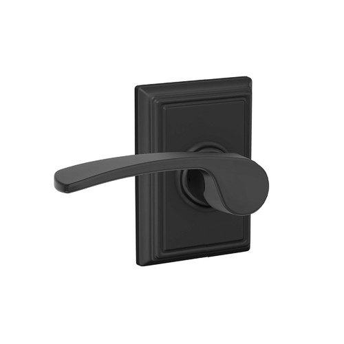 Schlage Residential F170 Merano Lever Single Dummy Trim With Addison Trim Function, Decorative, Left Hand Handing, Matte Black