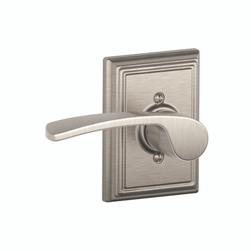 Schlage Residential F170 Merano Lever Single Dummy Trim With Addison Trim Function, Decorative, Left Hand Handing, Satin Nickel