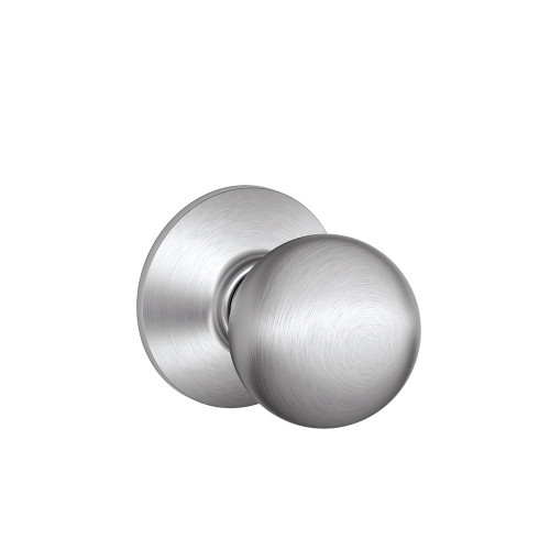 Schlage Residential F10 Orbit Passage Knob Lock Function, Satin Chrome