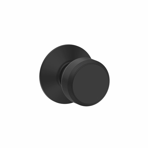 Schlage Residential F10 Bowery Passage Knob Lock Function, Matte Black