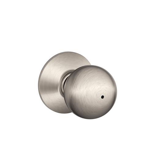 Schlage Residential F40 Orbit Privacy Knob Lock Function, Satin Nickel