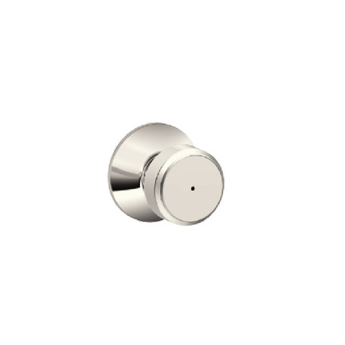 Schlage Residential F40 Bowery Knob Privacy Lock Function, Bright Polished Nickel
