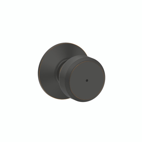 Schlage Residential F40 Bowery Privacy Knob Lock Function, Aged Bronze