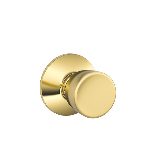 Schlage Residential F10 Bell Passage Knob Lock Function, Bright Polished Brass