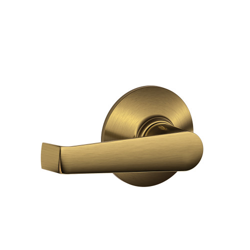Schlage Residential F10 Elan Passage Lever Lock Function, Antique, Satin Brass Blackened