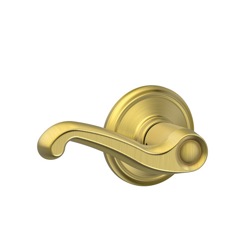 Schlage Residential F10 Flair Passage Lever Lock Function, Satin Brass