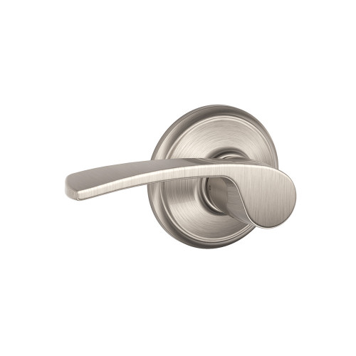 Schlage Residential F10 Merano Passage Lever Lock Function, Satin Nickel