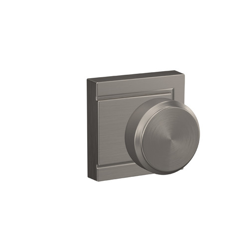 Schlage Residential F10 Bowery Passage Knob Lock With Upland Trim Function, Decorative, Satin Nickel