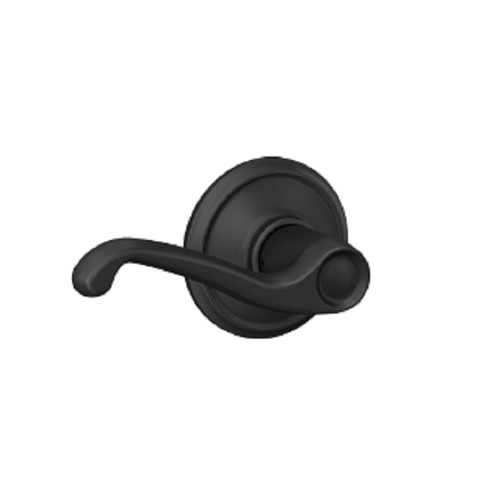 Schlage Residential F10 Flair Passage Lever Lock Function, Matte Black