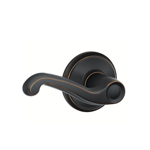 Schlage Residential F10 Flair Passage Lever Lock Function, Aged Bronze