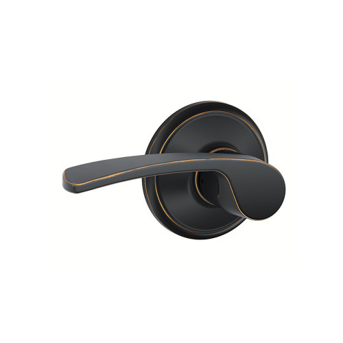 Schlage Residential F10 Merano Passage Lever Lock Function, Aged Bronze