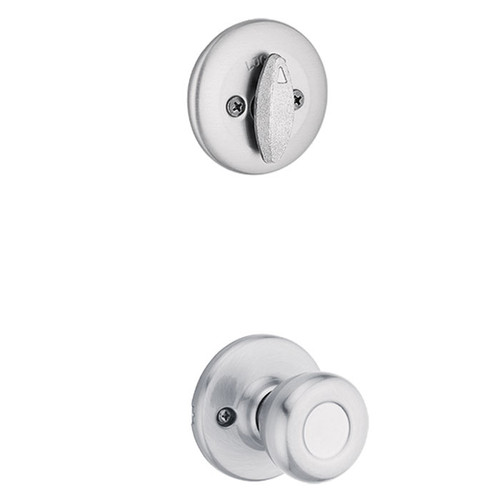 Kwikset Tylo Knob Interior Single Cylinder Handleset Trim, Satin Chrome