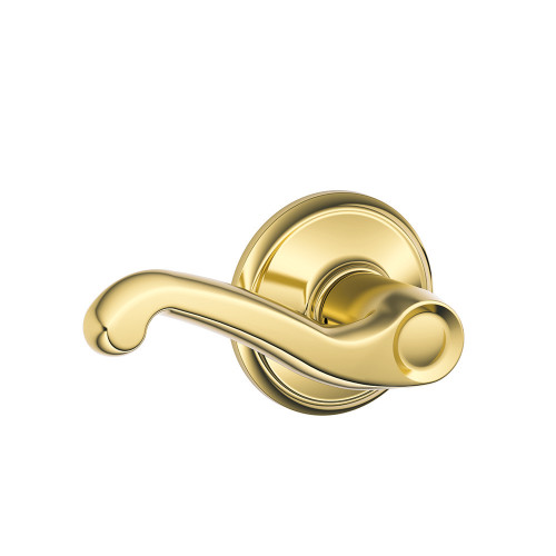 Schlage Residential F10 Flair Passage Lever Lock Function, Bright Polished Brass