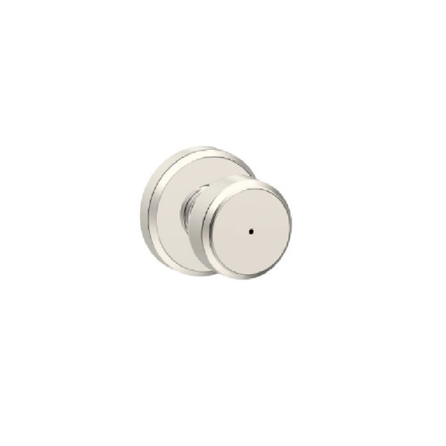 Schlage Residential F40 Bowery Privacy Knob Lock With Greyson Trim Function, Decorative, Bright Polished Nickel