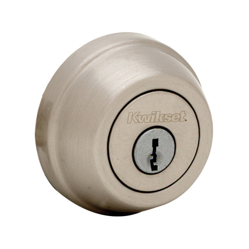 Kwikset 780 Single Cylinder Deadbolt X Thumbturn, 6-Way Adjustable Latch, Round And Square Corner Strikes, Keyed Alike, Satin Nickel