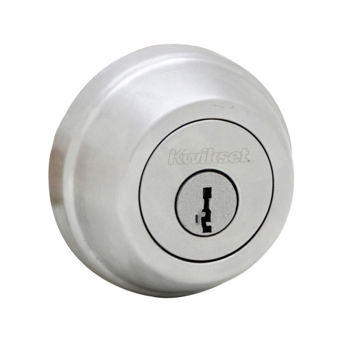 Kwikset 780 Single Cylinder Deadbolt X Thumbturn, Smartkey, 6-Way Adjustable Latch, Round And Square Corner Strikes, Keyed Alike, Satin Chrome