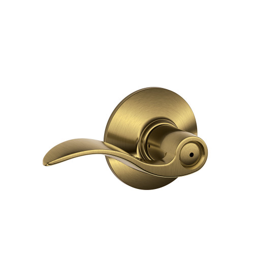 Schlage Residential F40 Accent Privacy Lever Lock Function, Antique, Satin Brass Blackened