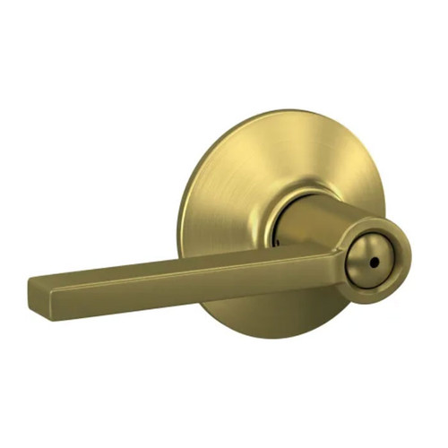 Schlage Residential F40 Latitude Privacy Lever Lock Function, Satin Brass