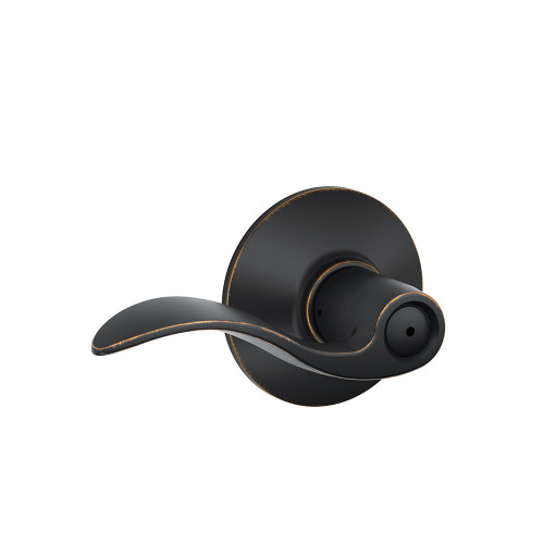 Schlage Residential F40 Accent Privacy Lever Lock Function, Aged Bronze