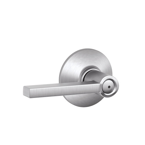 Schlage Residential F40 Latitude Privacy Lever Lock Function, Satin Chrome