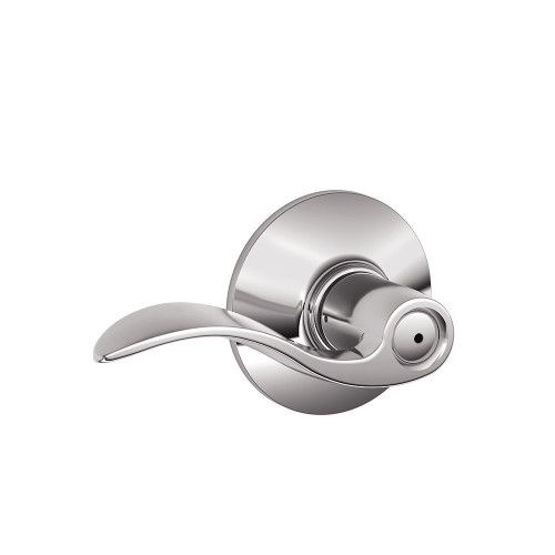 Schlage Residential F40 Accent Privacy Lever Lock Function, Bright Polished Chrome