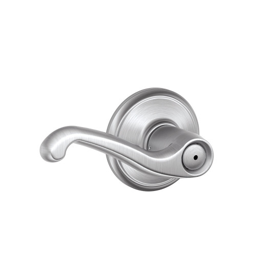 Schlage Residential F40 Flair Privacy Lever Lock Function, Satin Chrome