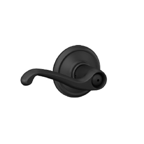 Schlage Residential F40 Flair Privacy Lever Lock Function, Matte Black