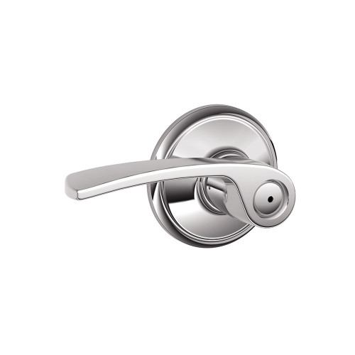 Schlage Residential F40 Merano Privacy Lever Lock Function, Bright Polished Chrome
